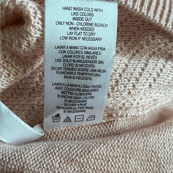 Gorgeous Calvin Klein Petal Pink Rib Knit Long Sleeve Sweater L - Picture 5 of 5